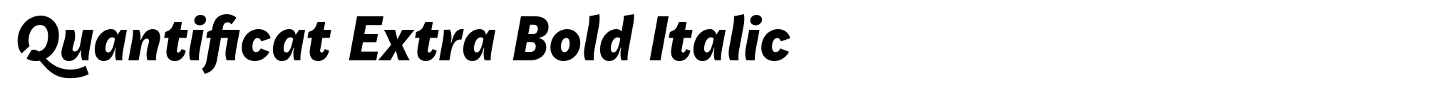 Quantificat Extra Bold Italic image